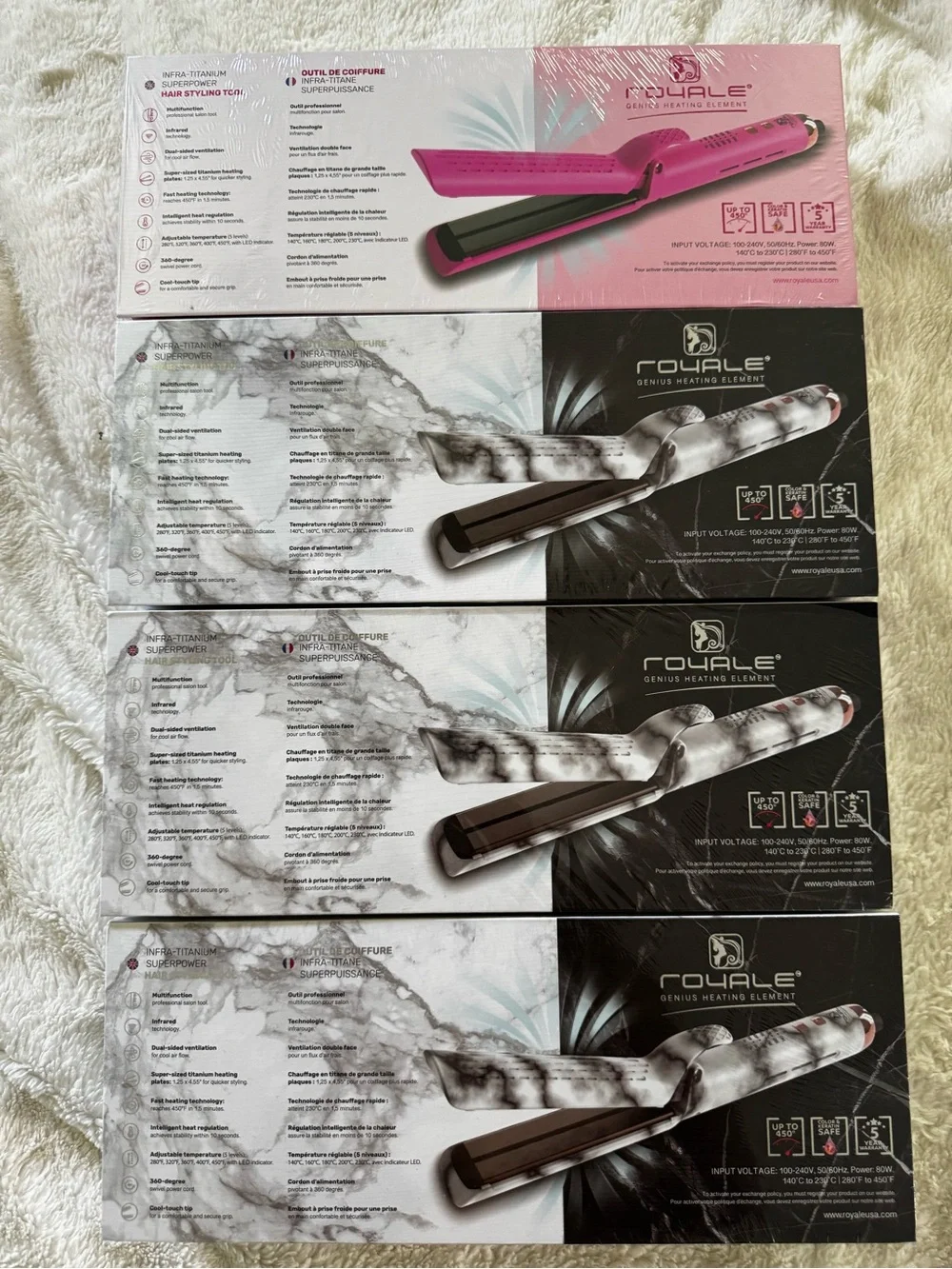 Ceramic Hair Straightener - Pink & Marble Options